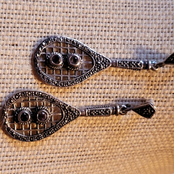 Vintage Art Deco Style Pierced Earrings - Picture 6 of 10